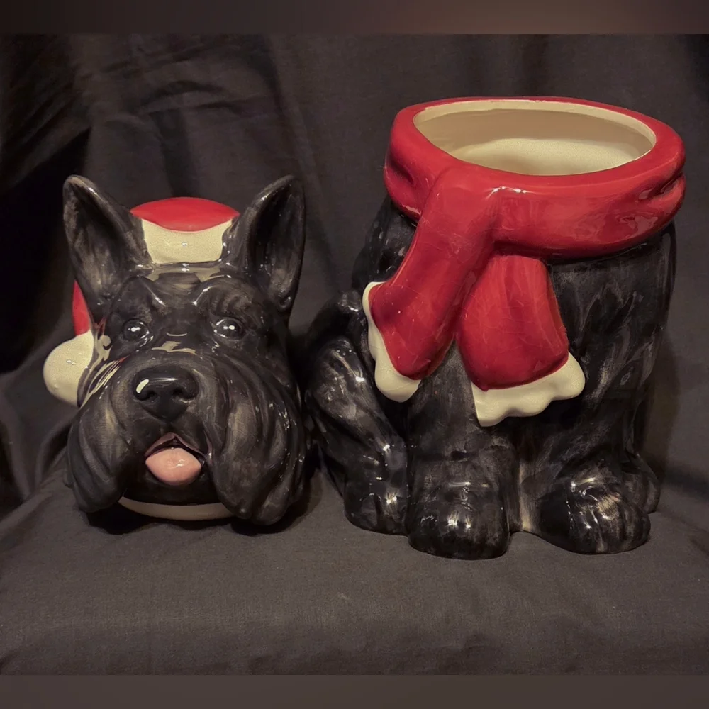 Holiday Time Scottie Dog Cookie Jar